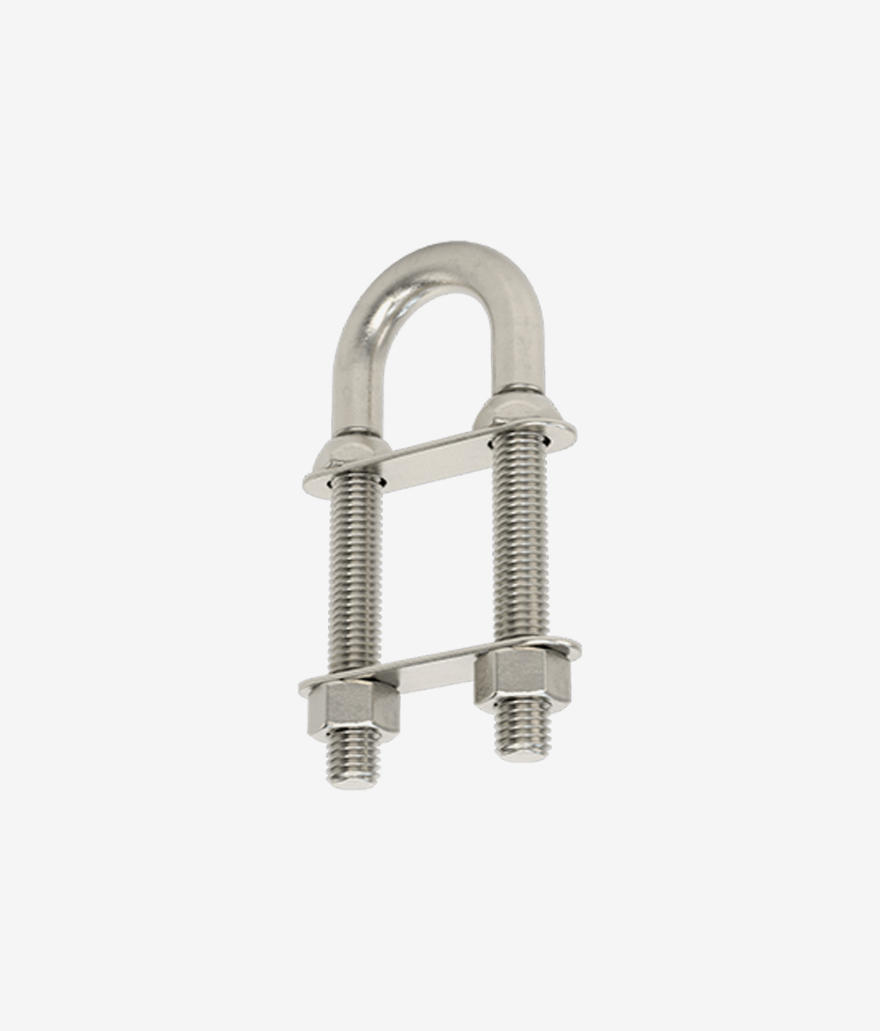 Heavy Duty Marine Grade U-bolt made from corrosion-resistant 304 stainless steel and rated to 1,200 lbs.